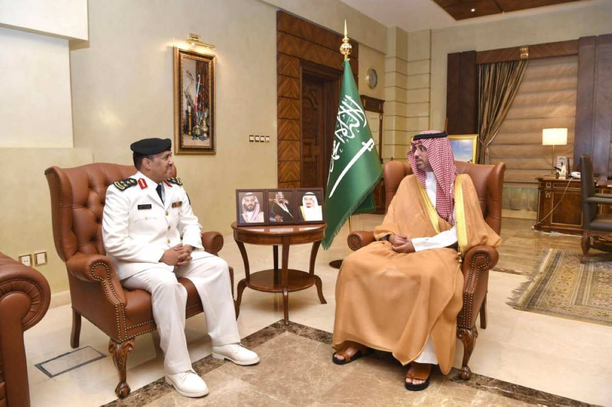 استقبال سعود بن جلوي لقائد حرس الحدود بجدة
