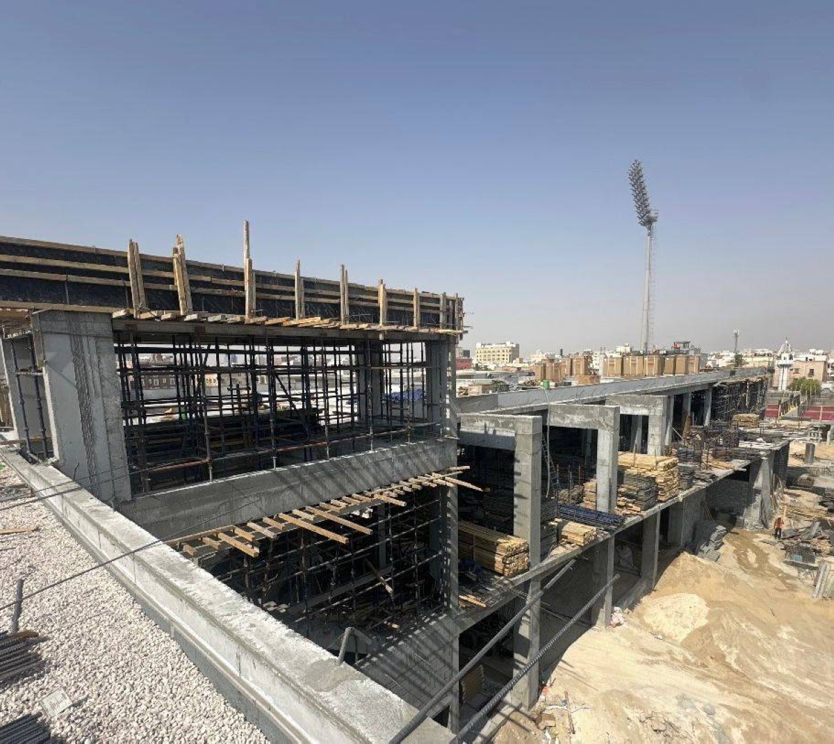 مشروع مبنى الأداء العالي للقادسية يقترب من الاكتمال بنسبة 80