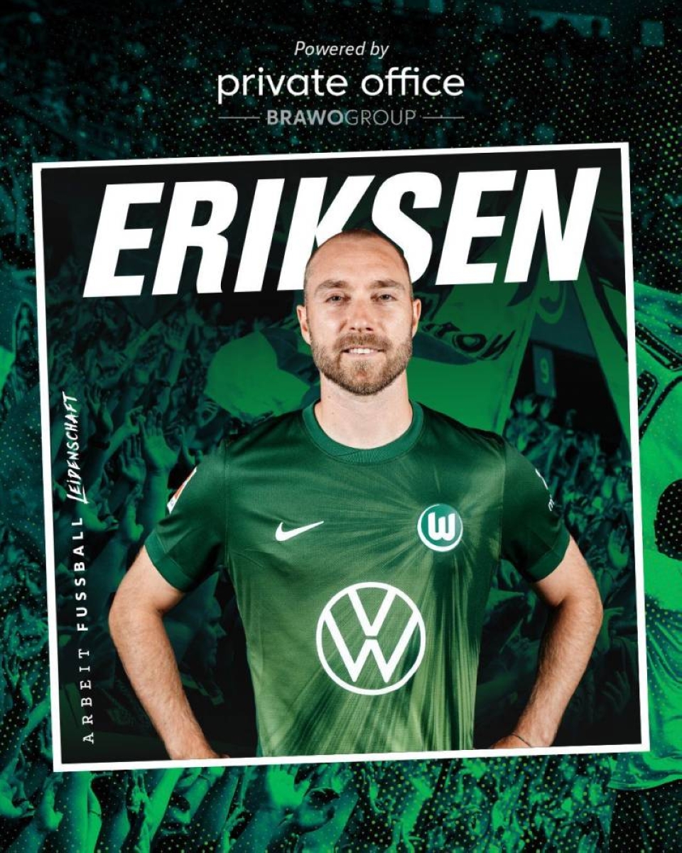 فولفسبورغ يضم الدانماركي إريكسن لتعزيز الفريق