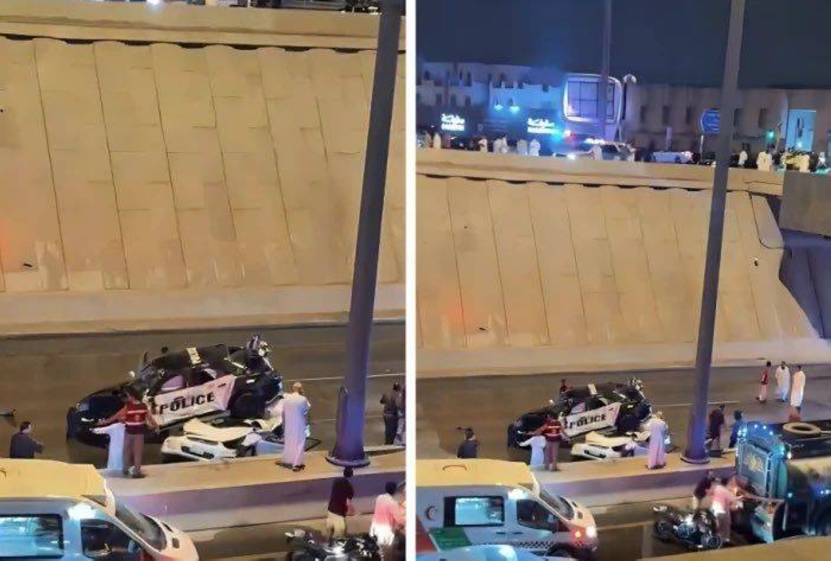 حادث سقوط مركبة أمنية من جسر في الرياض: التفاصيل الكاملة