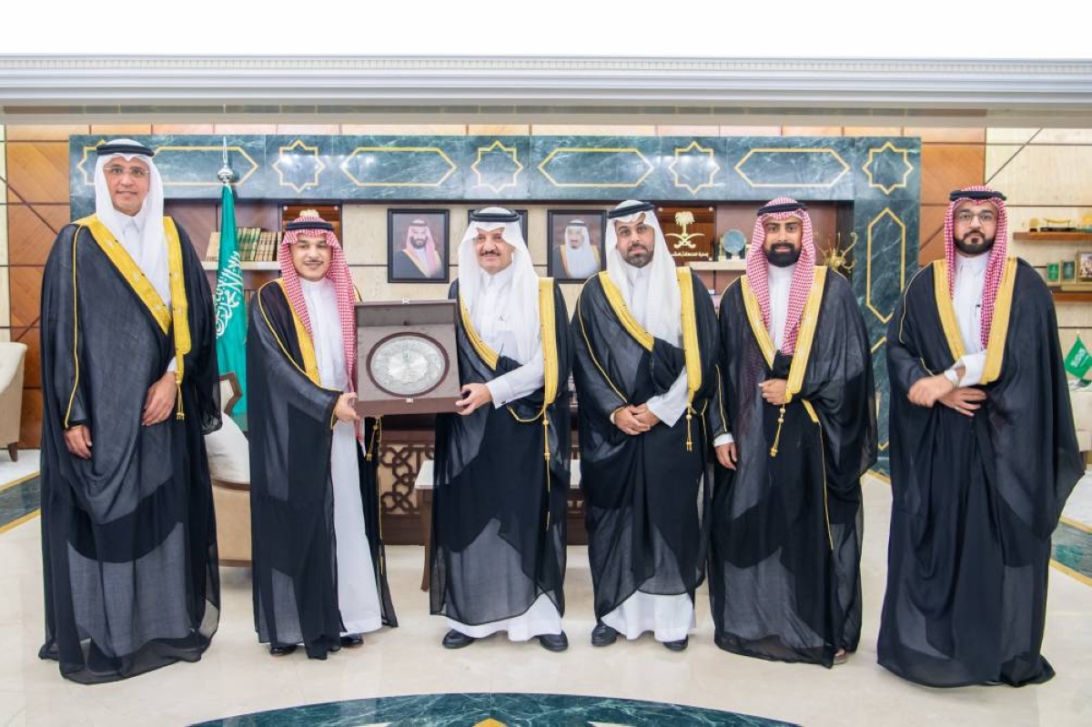 استقبال سعود بن نايف لمجلس إدارة الاتحاد السعودي لكرة اليد
