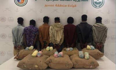 حرس الحدود يضبط 120 كجم قات مع 7 مهربين