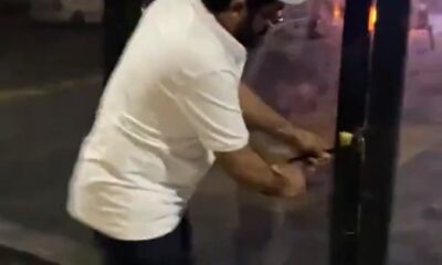 اليامي يوثق إنقاذ متجر زينة السيارات من الحريق