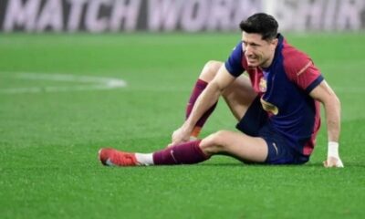 إصابة ليفاندوفسكي وغيابه عن كلاسيكو برشلونة وريال مدريد