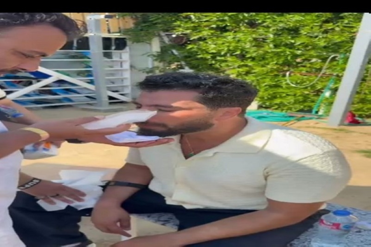 إصابة معتصم النهار في الوجه توقف تصوير مسلسل نصيب