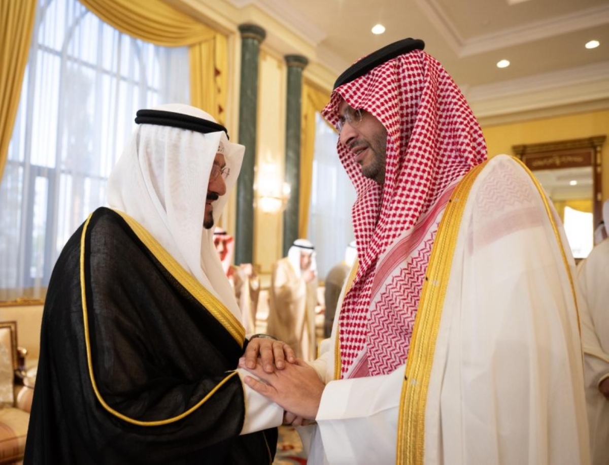 تعازي الأمير تركي بن محمد في وفاة الشيخ علي الصباح