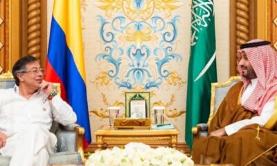 ولي العهد ورئيس كولومبيا يناقشان تعزيز العلاقات الثنائية