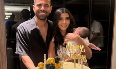 إصابة خطيرة لنجل ريم سامي في الرأس بعد سقوط مؤلم