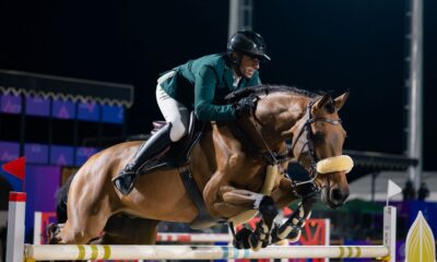 عبدالرحمن الراجحي بطل شوط كأس العالم للفروسية في قفز السعودية