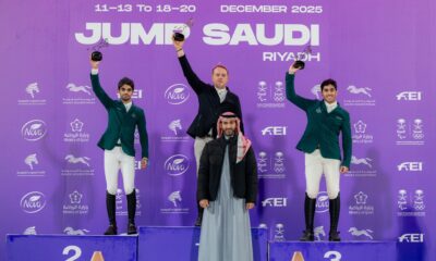 جان فيرميرين بطل شوط كأس العالم في بطولة قفز السعودية