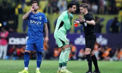 إيقاف حارس النصر نواف العقيدي مباراتين بعد ديربي الرياض