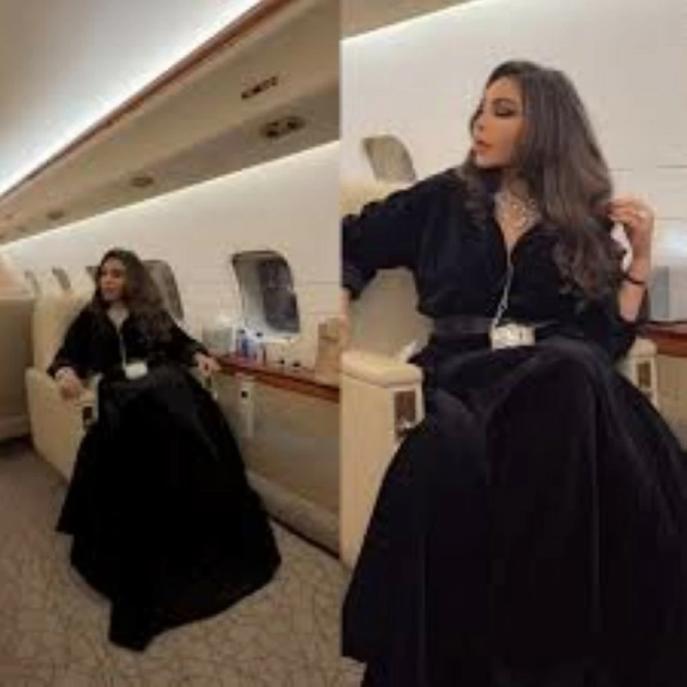 أحلام بإطلالة فخمة على طائرتها الخاصة.. تفاصيل وأناقة