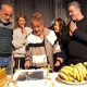 Tim Hassan celebrates Mona Wassef's birthday on the set of the series "Mawlana"