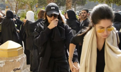 جنازة والدة ريم مصطفى: انهيار الفنانة وحضور نجوم الفن