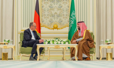 ولي العهد يستقبل المستشار الألماني فريدريش ميرتس في الرياض