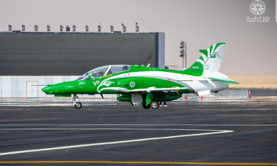 Saudi Falcons prepare for their first display with the T-165 Hawk at the 2026 Defense Exhibition